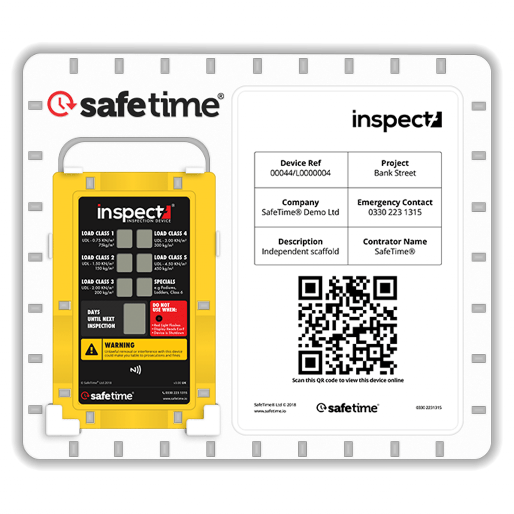 Yellow Inspection Device on a Click-it backplate for Inspect7®