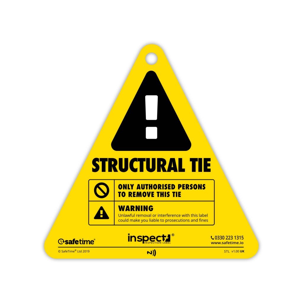 Yellow Inspection Structural Tie for Inspect7®